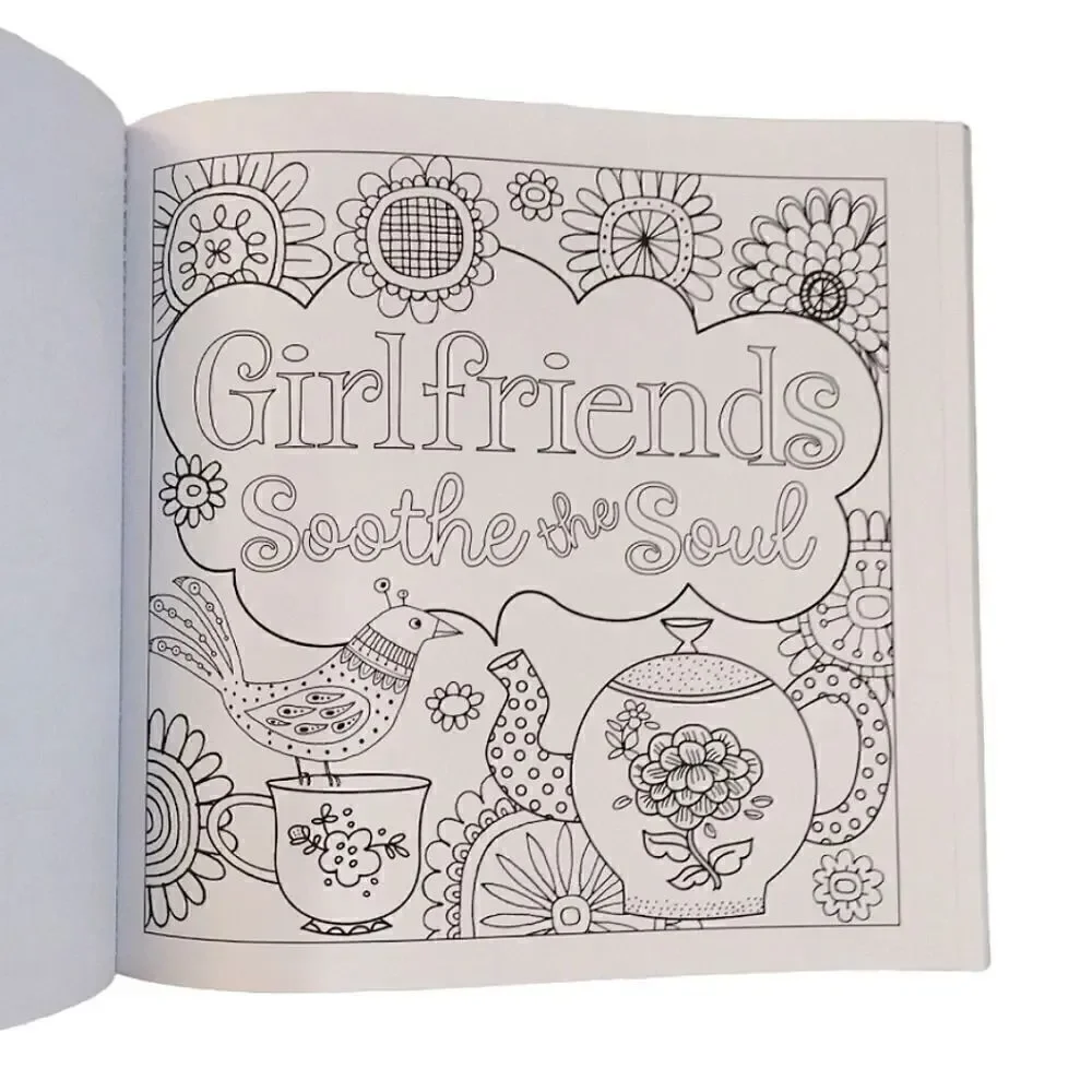 Hallmark Adult Coloring &‎ Cocktails Book with Colored Pencils and Erasers Lot